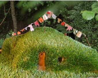 1:16 scale miniature handmade Beatrix Potter inspired burrow home