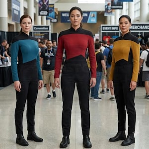 Star Trek TNG Kapitein Picard Rood Uniform | Starfleet Command Tuniek & Broek Cosplay Set