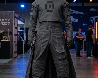 Mandalorian Inspired Dark Gray Flight Suit | 4 Piece Bounty Hunter Cosplay Set
