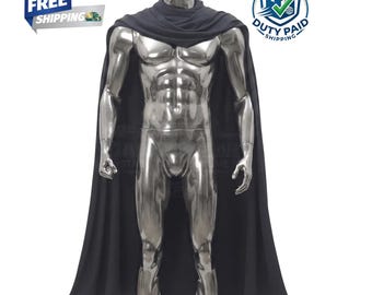Mandalorian Black Cape Cloak | Din Djarin Beskar Armor Cosplay Cape | Star Wars Bounty Hunter Costume