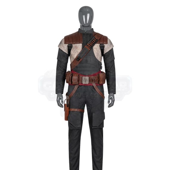 Boba Fett 1313 Flight Suit Cosplay Costume | Star Wars Inspired Mandalorian Outfit with Belt, Bandolier & Holster