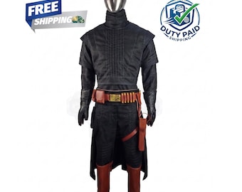 Boba Fett Cosplay Costume Black Mandalorian Outfit Star Wars Bounty Hunter Suit
