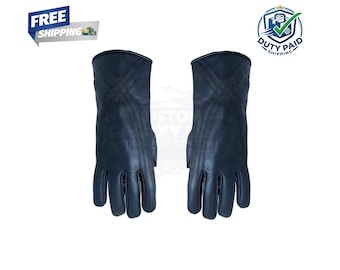 Bo-Katan Kryze Leather Gloves | Mandalorian Cosplay Gauntlet Gloves | Star Wars Costume Accessories