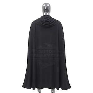 Mandalorian Black Cape Cloak | Din Djarin Beskar Armor Cosplay Cape | Star Wars Bounty Hunter Costume image 2