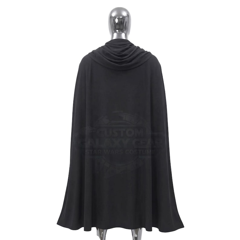 Mandalorian Black Cape Cloak | Din Djarin Beskar Armor Cosplay Cape | Star Wars Bounty Hunter Costume image 2