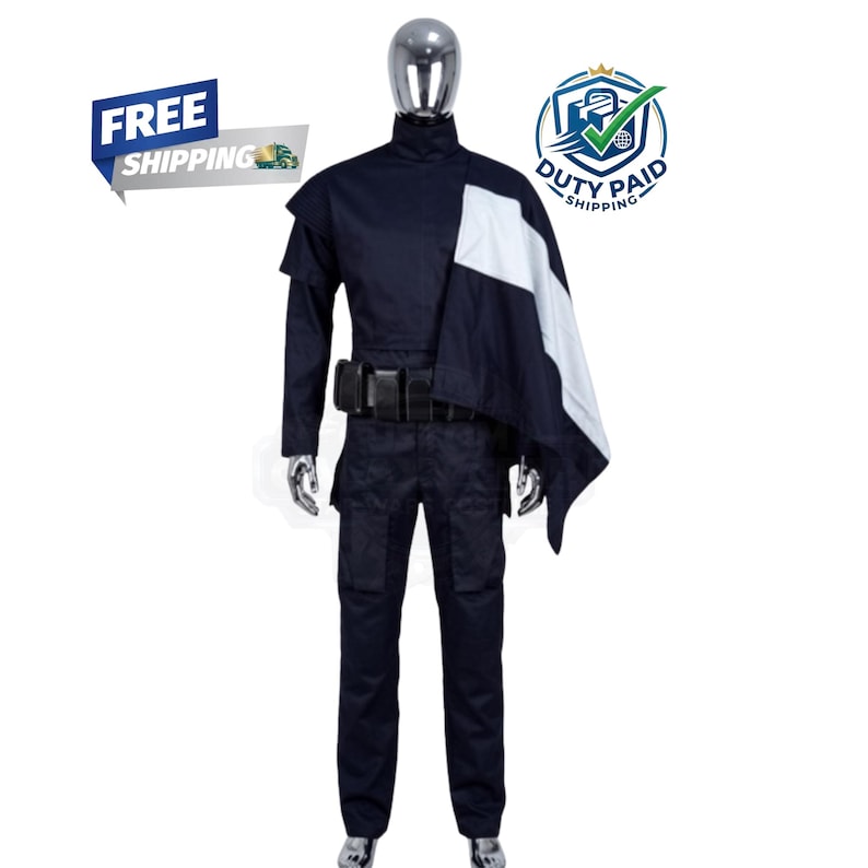 Boba Fett Cosplay Costume Inspired Flight Suit with Cape & Belt | Star Wars Mandalorian Outfit image 1