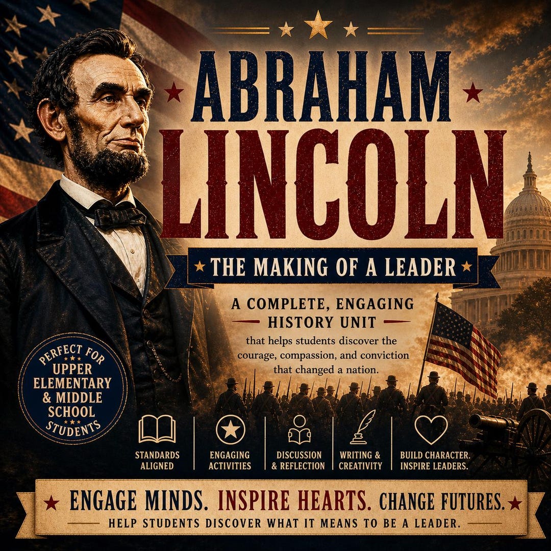 Abraham Lincoln Unit Study | Civil War Activities | Immersive History ...