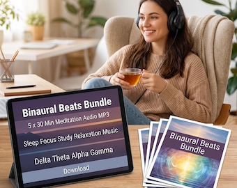 Binaural Beats Bundle, 5 x 30 Min Meditation Audio (MP3 Download)