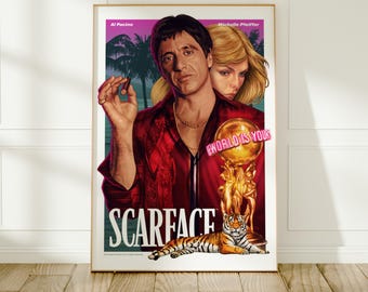 Scarface Movie Poster | Film Art Print | Wall Decor