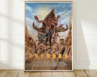 Tremors Movie Poster | Retro Movie Print | Wall Decor
