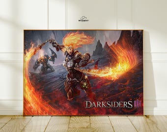 Darksiders Game Poster | Video Game Art Print | Wall Decor