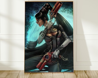 Bayonetta Game Poster | Video Game Art Print | Wall Decor