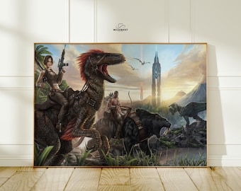 Ark Survival Evolved Game Poster | Video Game Art Print | Wall Decor