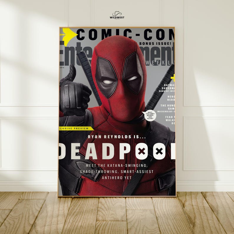 Deadpool-filmaffisch | Filmkonsttryck | Väggdekor Design 3