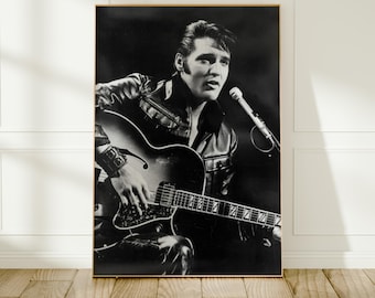 Elvis Presley Poster | Portrait Art Print | Wall Decor