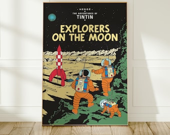 The Adventures of Tintin Series Poster | TV Show Art Print | Wall Decor
