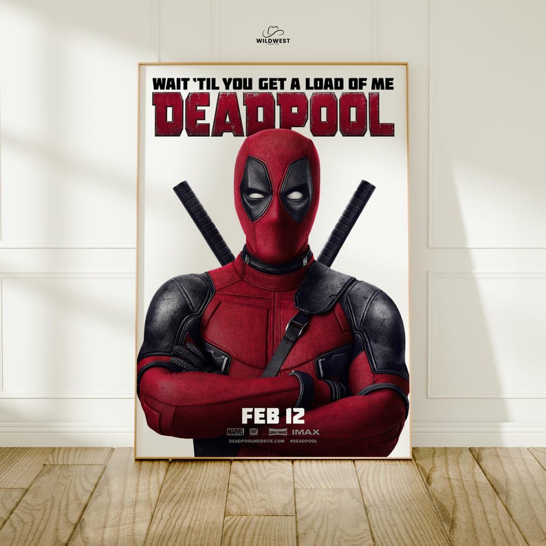 Deadpool-filmaffisch | Filmkonsttryck | Väggdekor Design 2