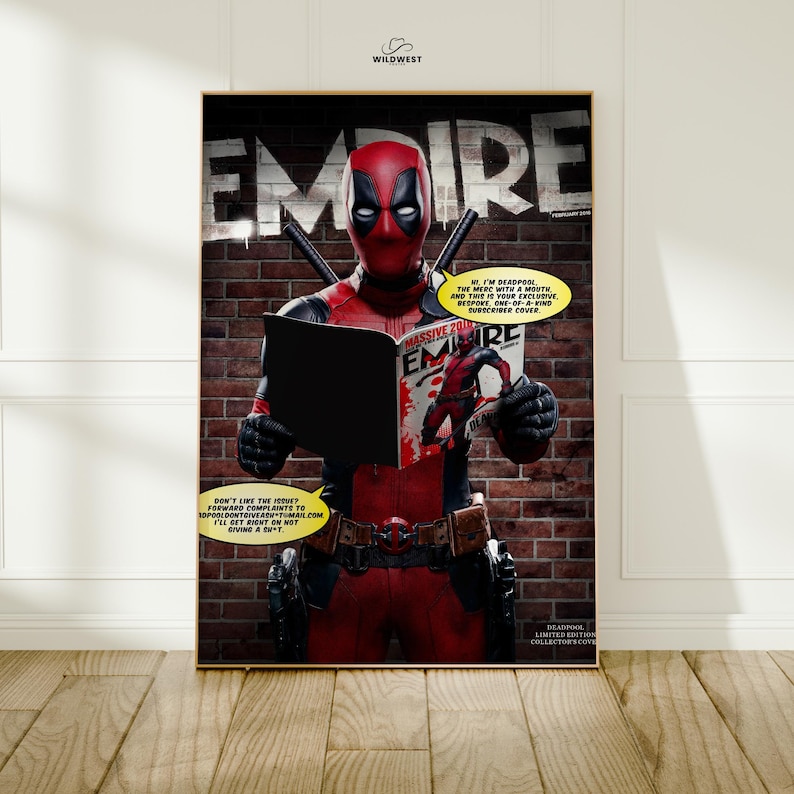 Deadpool-filmaffisch | Filmkonsttryck | Väggdekor Design 5