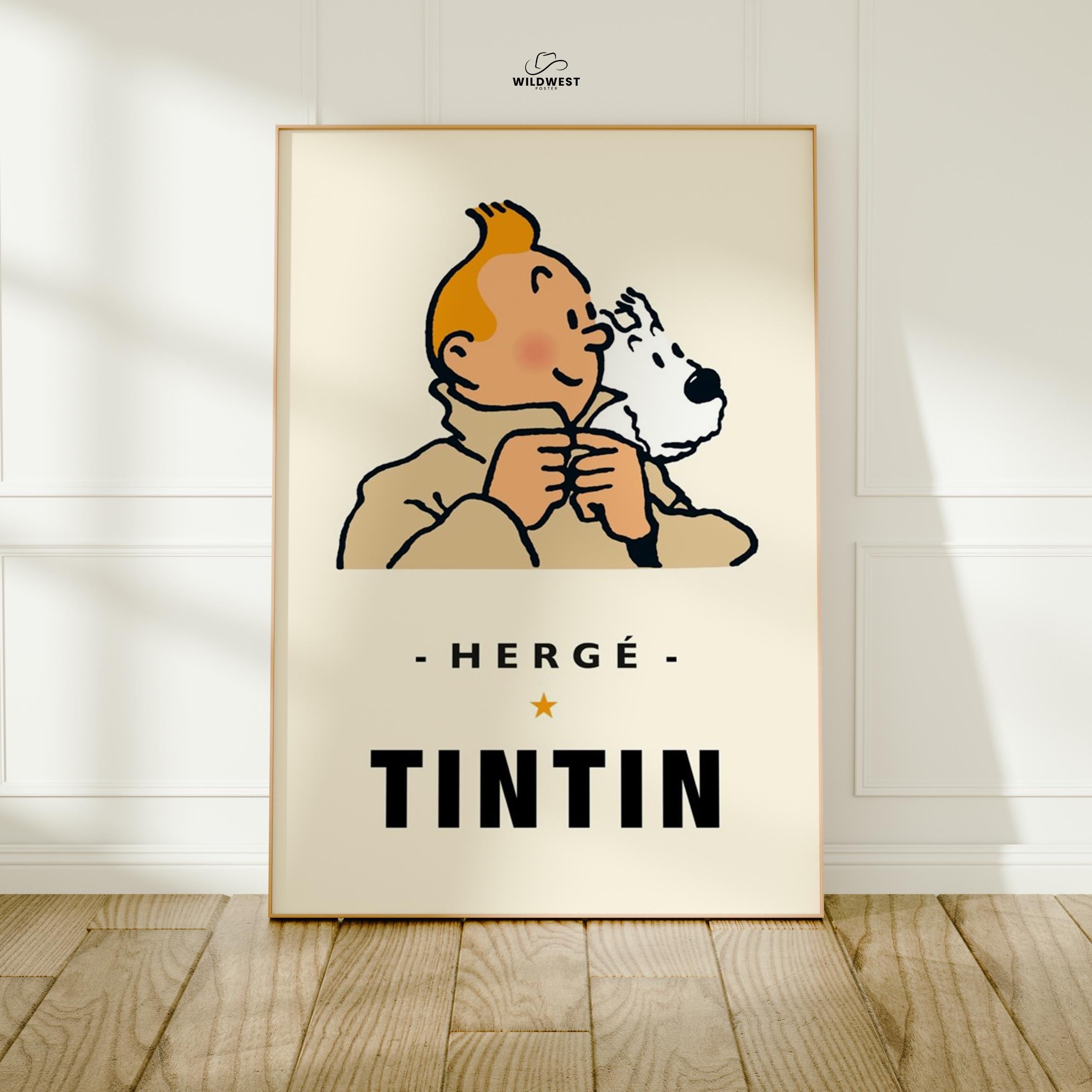 Vintage Tintin Poster - Etsy