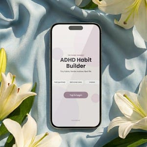 ADHD Habit Builder, Phone Friendly, Undated Daily Planner, Split Screen Routine (Digital Download)