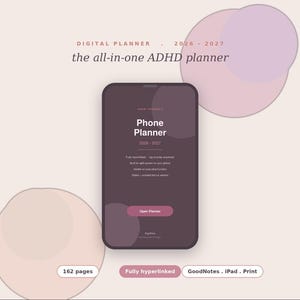 Phone Friendly ADHD Habit Tracker Hyperlinked PDF – Mobile Split Screen Routine Builder 2026 2027