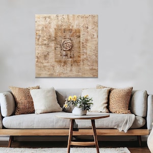 Beige Abstract Painting Neutral Minimalist Art beige wall art on canvas Original Textured Abstract Neutral home décor CUSTOM ART