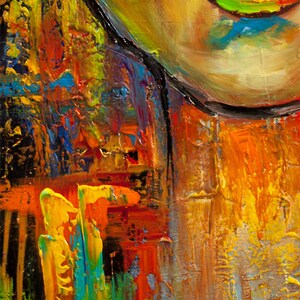 Colorful Pop Art Woman Face Giclee Print: Textured Street Art by Osnat image 3