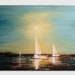Etsy listing thumbnail: Textured Sailboat Painting on Canvas: Abstract Ocean Art Decor
