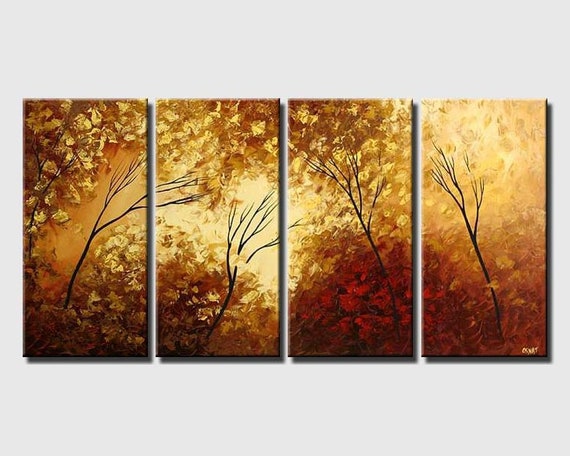 Landscape Blooming Trees Original Landscape Painting in | Etsy
