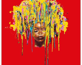 Pop Art Woman Face Canvas Print: Colorful Modern Art by Osnat