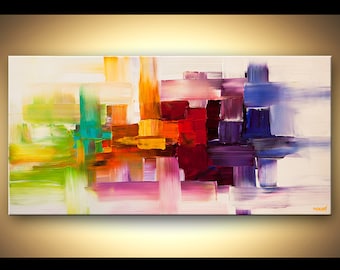 Colorful Abstract Giclée Print: Textured Fine Art by Osnat