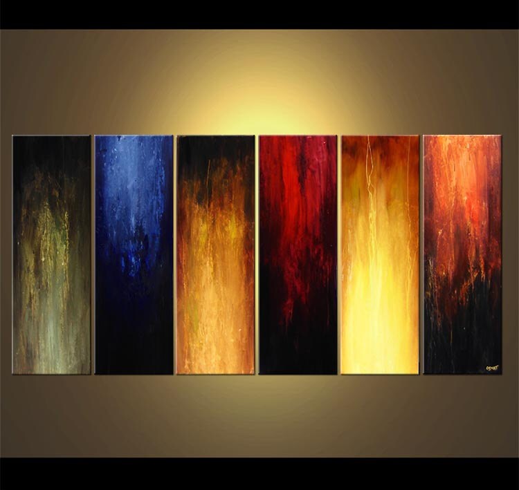 Large Contemporary Abstract Painting Earth Tones Modern Art Etsy