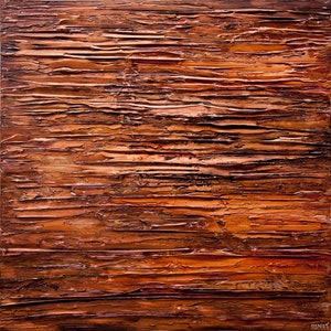 Rust Textured Abstract Painting: Modern Living Room Wall Art (40"x40") image 1