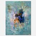 Etsy listing thumbnail: Textured Blue Abstract Painting: Modern Home Office Wall Art (24x36 inches)