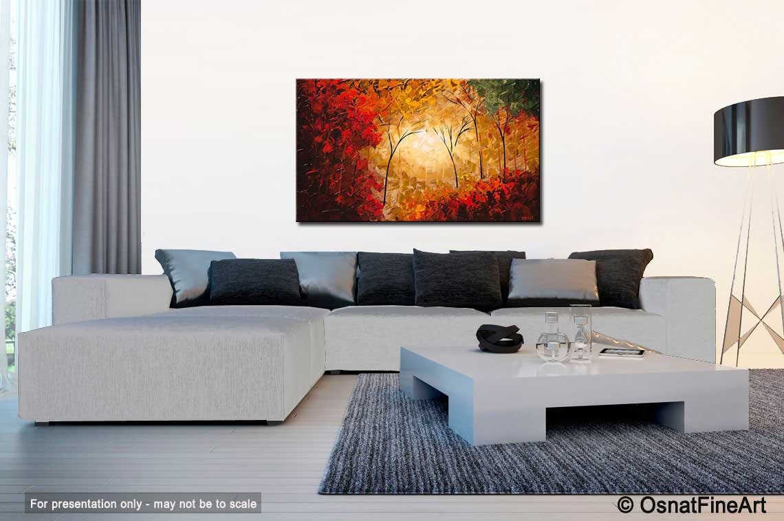 Landscape Blooming Trees Original Landscape Painting in - Etsy