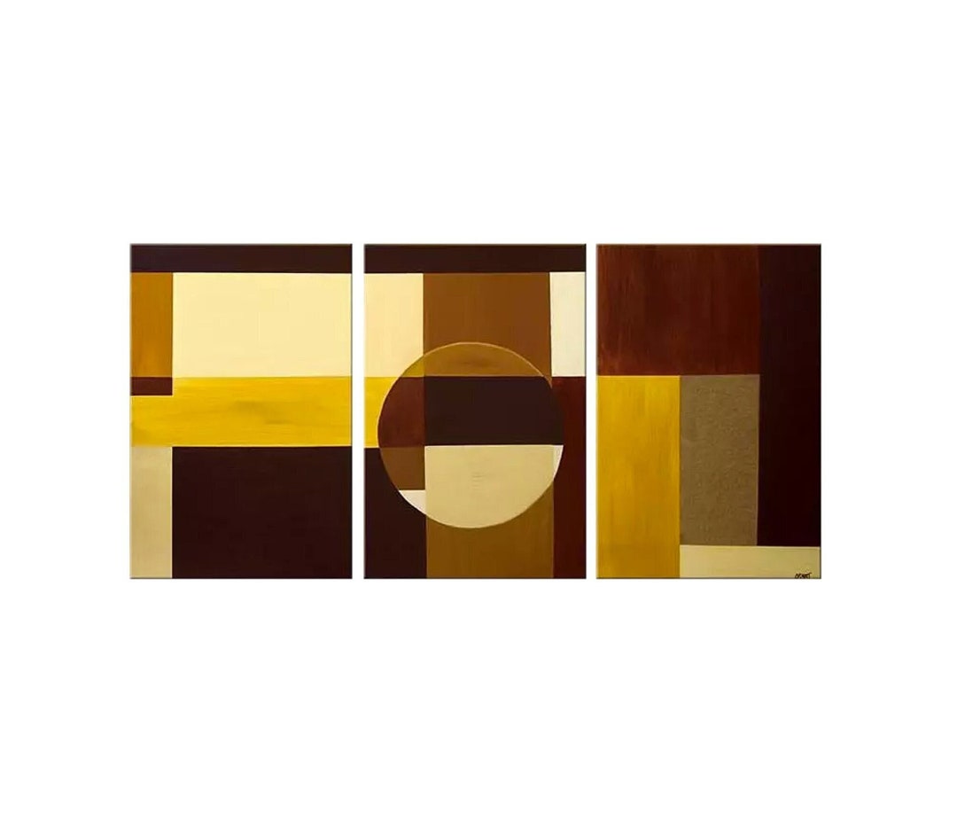Large Geometric Abstract Painting: Modern Canvas Wall Art - Etsy