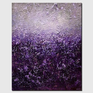Purple Abstract Painting: Textured Contemporary Art on Canvas
