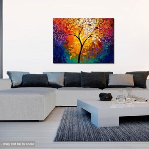 Original Colorful Tree of Life Painting Modern Multicolor Abstract ...