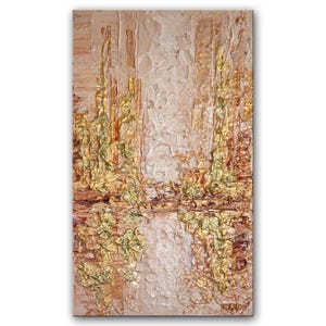 original textured city abstract painting, cityscape artwork with palette knife by Osnat