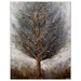 Etsy listing thumbnail: Textured Tree Painting: Abstract Blue White Gold Canvas Art