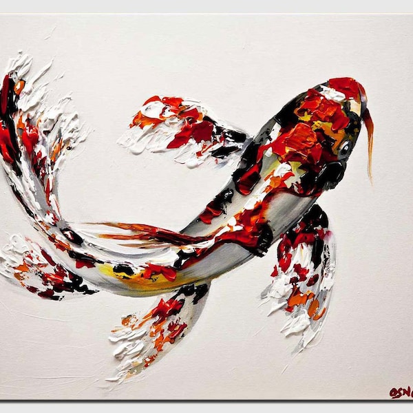 Koi Fish Painting Etsy
