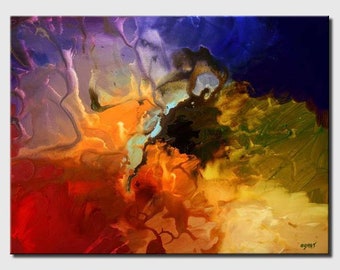 Large Contemporary Painting, Modern Art and Wall Decor on Canvas by Osnat - MADE-TO-ORDER