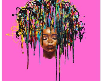 Pop Art Woman Face Canvas Print: Colorful Modern Art by Osnat