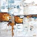Etsy listing thumbnail: Textured Abstract Canvas Painting: Gold, White, and Blue Wall Art