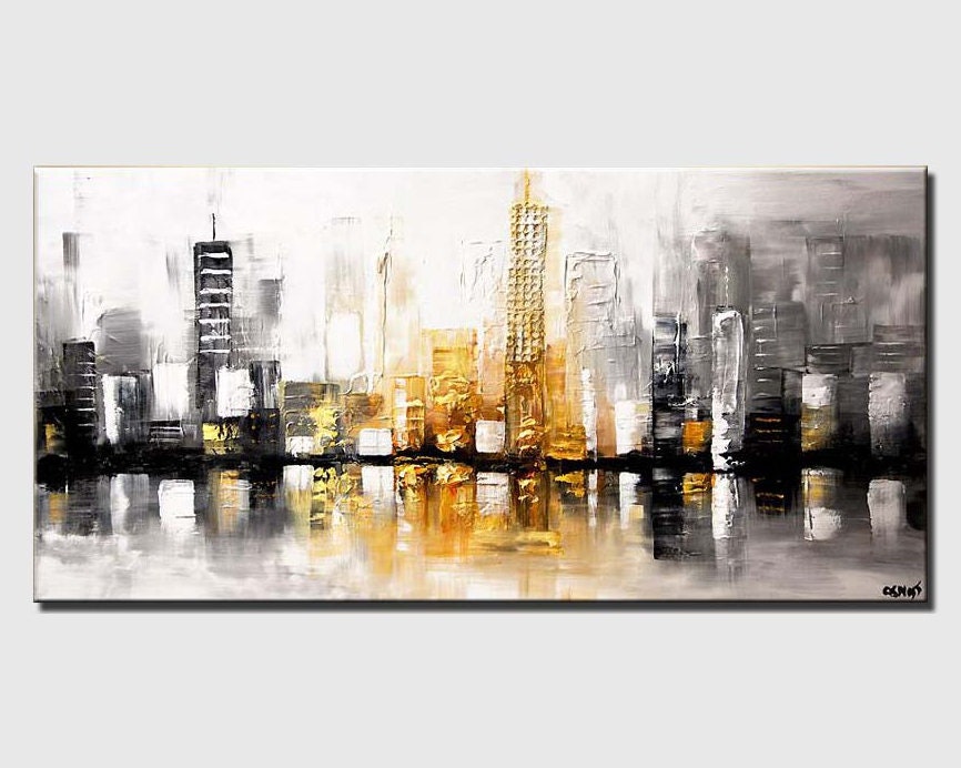 Acrylic Impasto Mini Picture 6 by 8 inches Original Cityscape Painting Bright Cityscape Impressionist Night Painting On Canvas Acrylic Impasto Mini Picture 6 by 8 inches Original Cityscape Painting Bright Cityscape Impressionist Night Painting On Canvas