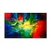 Etsy listing thumbnail: Colorful Abstract Art Print on Canvas: Textured Fine Art by Osnat