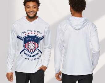 For His Glory by His Strength Hoodie | Efeziërs 3 16 Scripture atletische hoodie met lange mouwen | Christian workout-hoody