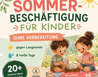 Summer Activities for Kids PDF | Ideas without Preparation | Holiday Activities to Beat Boredom & Heat | Instant Download
