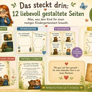 My First Day of Kindergarten PDF | Kindergarten Start Guide for Children | Courage Cards, Story & Certificate | Gift for Starting Kindergarten image 2