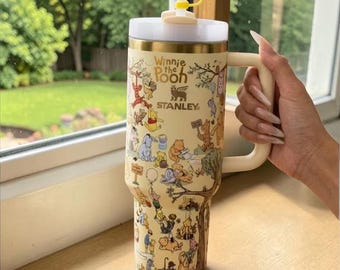 Vaso térmico de 1,1 litros (40 oz), vaso de Winnie the Pooh, regalo vintage de Pooh
